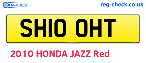 SH10OHT are the vehicle registration plates.
