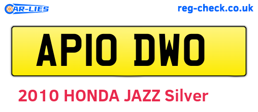 AP10DWO are the vehicle registration plates.