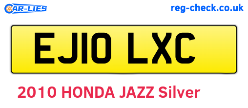 EJ10LXC are the vehicle registration plates.