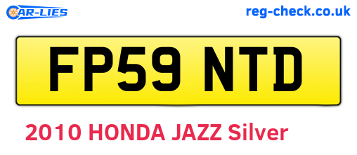 FP59NTD are the vehicle registration plates.