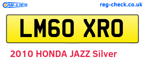 LM60XRO are the vehicle registration plates.