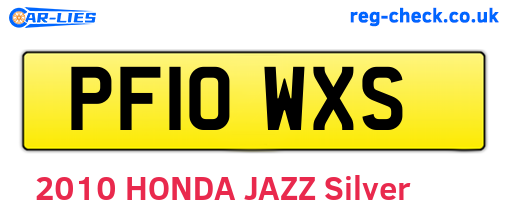 PF10WXS are the vehicle registration plates.