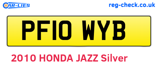 PF10WYB are the vehicle registration plates.