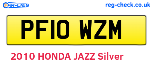 PF10WZM are the vehicle registration plates.