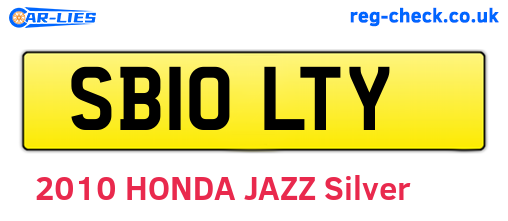 SB10LTY are the vehicle registration plates.