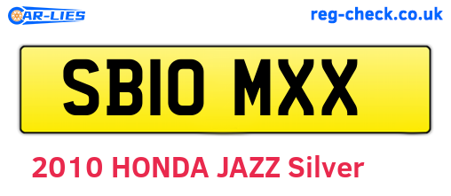 SB10MXX are the vehicle registration plates.