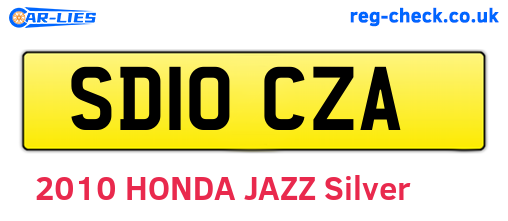 SD10CZA are the vehicle registration plates.