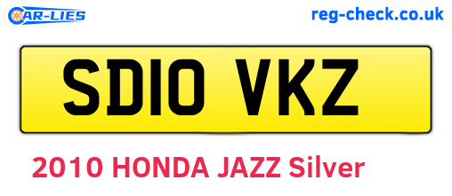SD10VKZ are the vehicle registration plates.