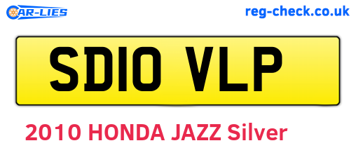 SD10VLP are the vehicle registration plates.