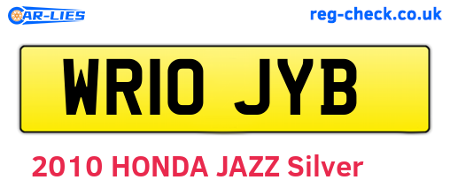 WR10JYB are the vehicle registration plates.