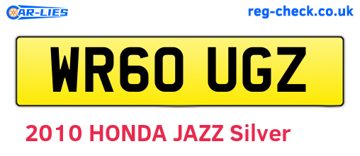 WR60UGZ are the vehicle registration plates.