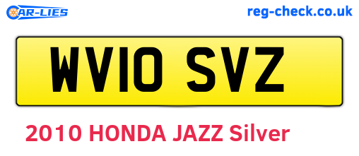 WV10SVZ are the vehicle registration plates.