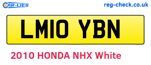 LM10YBN are the vehicle registration plates.