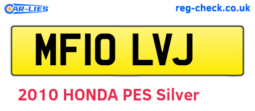 MF10LVJ are the vehicle registration plates.