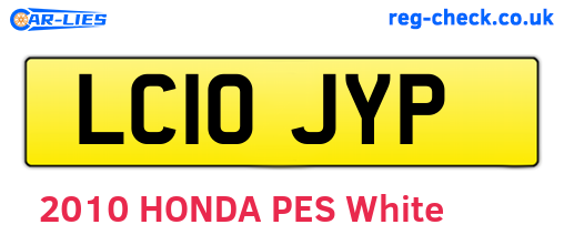 LC10JYP are the vehicle registration plates.