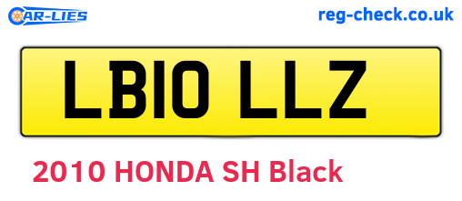 LB10LLZ are the vehicle registration plates.