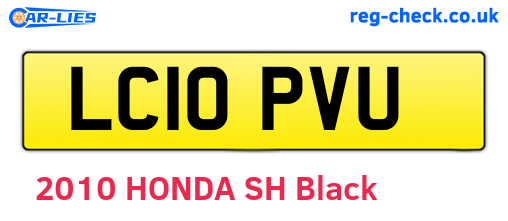 LC10PVU are the vehicle registration plates.