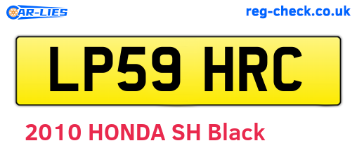LP59HRC are the vehicle registration plates.