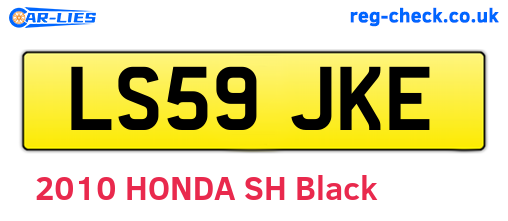 LS59JKE are the vehicle registration plates.