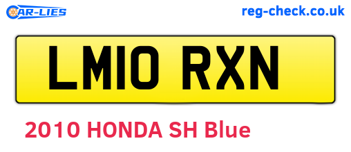 LM10RXN are the vehicle registration plates.