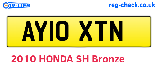 AY10XTN are the vehicle registration plates.