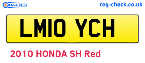 LM10YCH are the vehicle registration plates.
