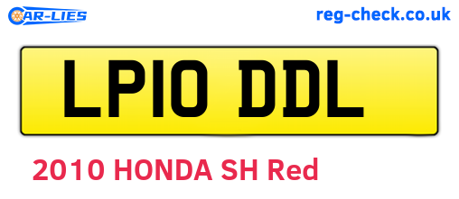 LP10DDL are the vehicle registration plates.