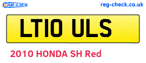 LT10ULS are the vehicle registration plates.