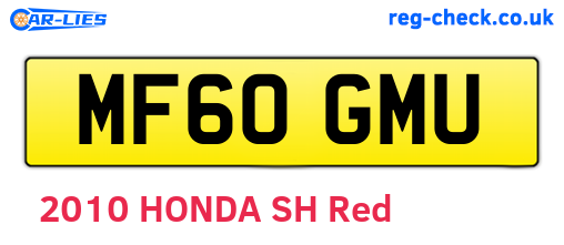 MF60GMU are the vehicle registration plates.