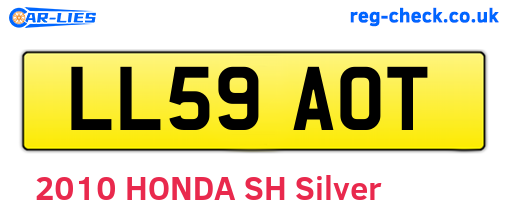 LL59AOT are the vehicle registration plates.