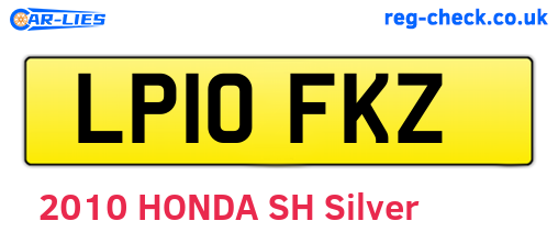 LP10FKZ are the vehicle registration plates.