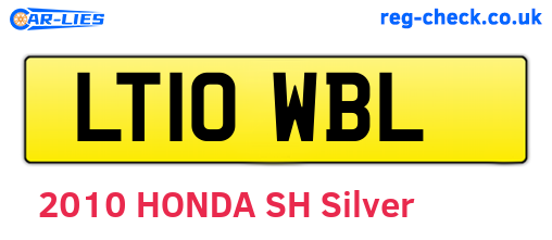 LT10WBL are the vehicle registration plates.