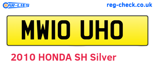 MW10UHO are the vehicle registration plates.