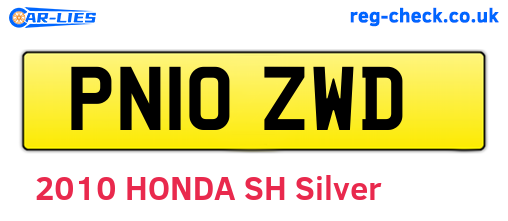 PN10ZWD are the vehicle registration plates.