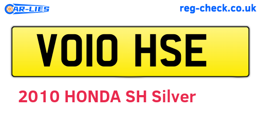 VO10HSE are the vehicle registration plates.