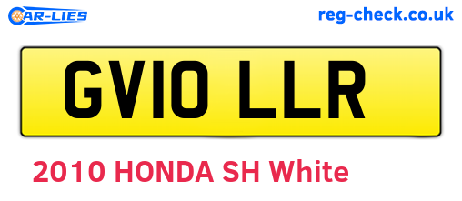 GV10LLR are the vehicle registration plates.