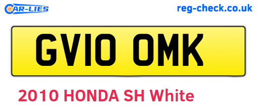 GV10OMK are the vehicle registration plates.