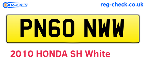 PN60NWW are the vehicle registration plates.