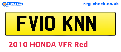 FV10KNN are the vehicle registration plates.