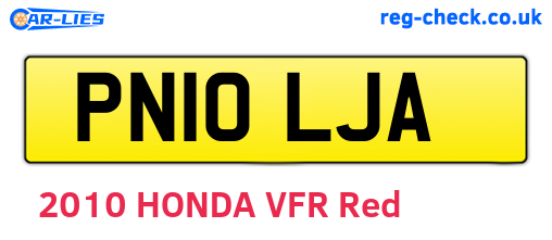 PN10LJA are the vehicle registration plates.