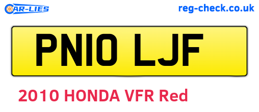 PN10LJF are the vehicle registration plates.