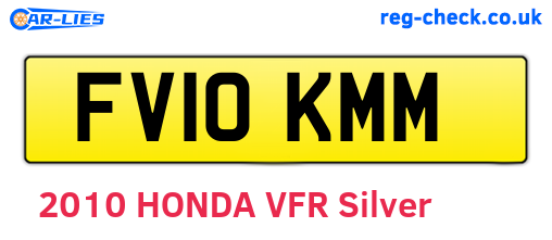 FV10KMM are the vehicle registration plates.