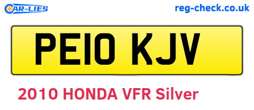 PE10KJV are the vehicle registration plates.
