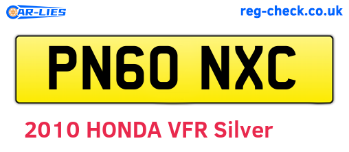 PN60NXC are the vehicle registration plates.