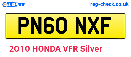 PN60NXF are the vehicle registration plates.