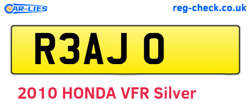 R3AJO are the vehicle registration plates.