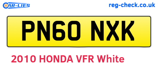 PN60NXK are the vehicle registration plates.