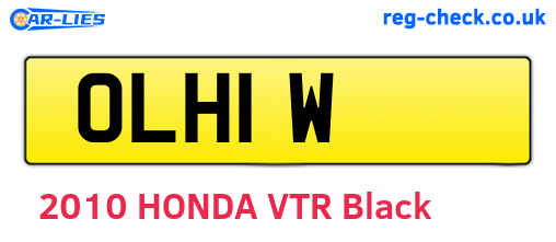 OLH1W are the vehicle registration plates.