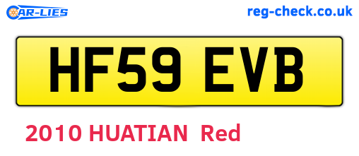 HF59EVB are the vehicle registration plates.