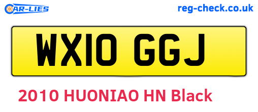 WX10GGJ are the vehicle registration plates.